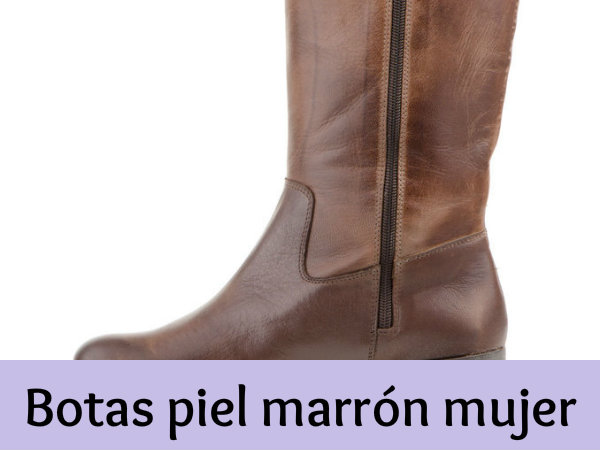 Botas piel marrón mujer